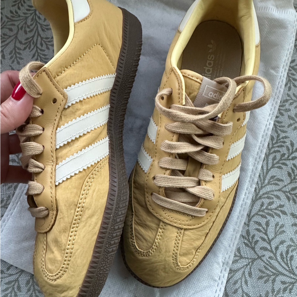 Adidas Beige Sneakers with White Accents - Picture 2 of 4